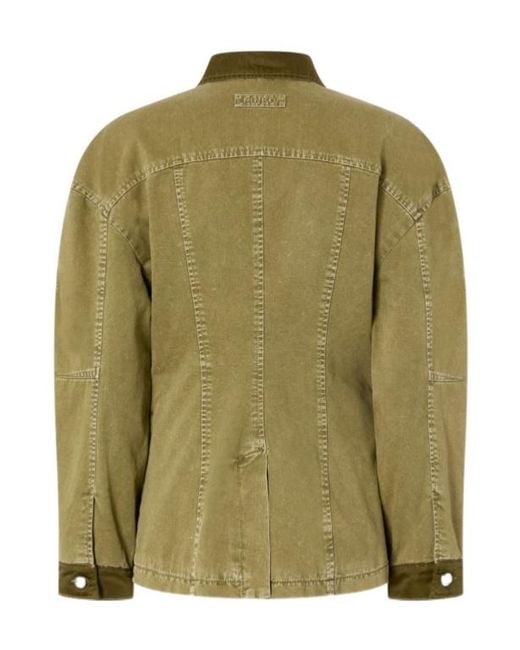 Pinko Green Cotton Bomber Jacket