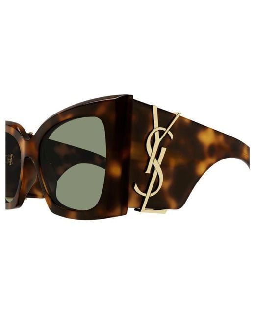 Saint Laurent Black Blaze Cat-Eye Sunglasses