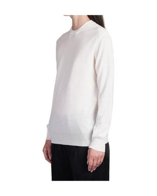 Jil Sander White Lightweight Crewneck Jumper
