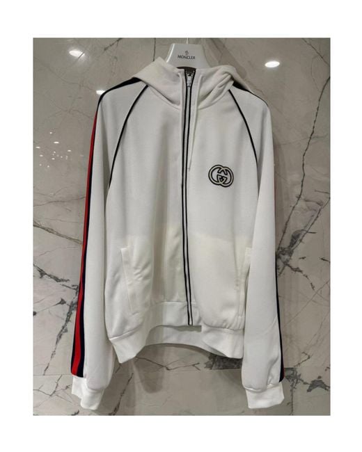 Gucci Gray Hooded Long-Sleeved Hoodie