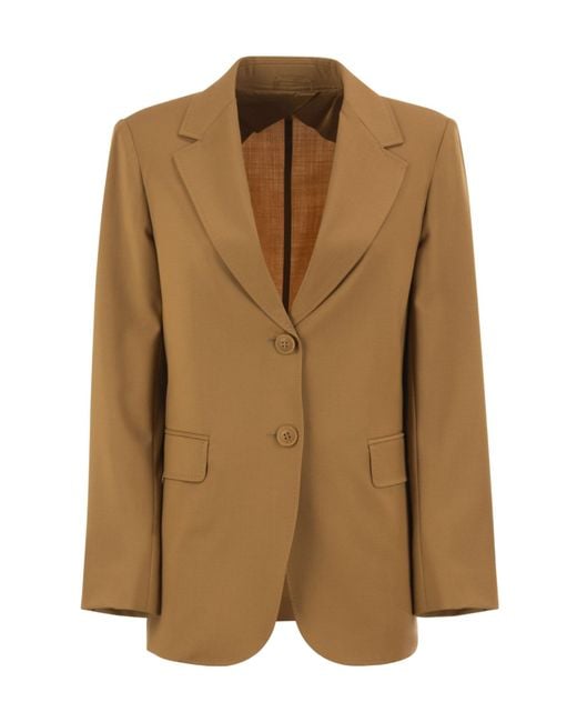 Max Mara Brown Studio Mstassenzi Single-Breasted Jacket