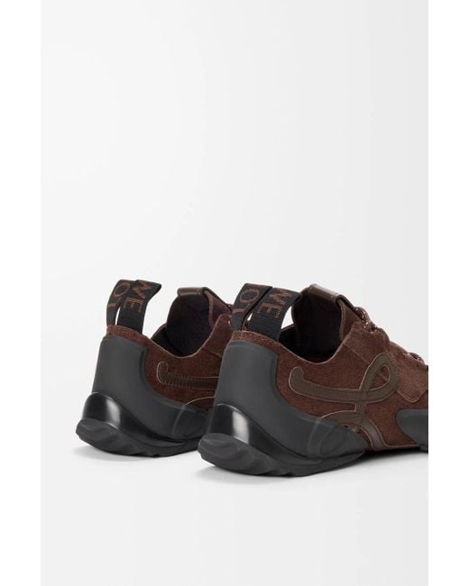 Loewe Brown Grip Lace-Up Sneakers