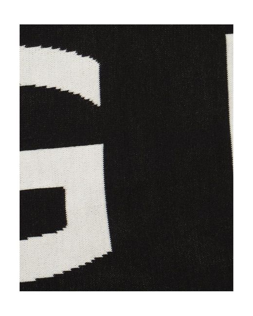 Givenchy White Logo Inlaid Knitted Scarf for men