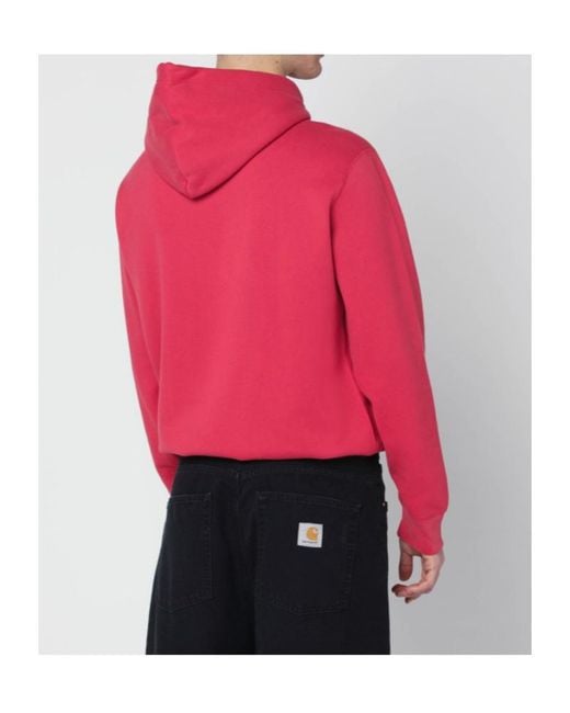 Polo Ralph Lauren Red Long-Sleeved Drawstring Hoodie for men