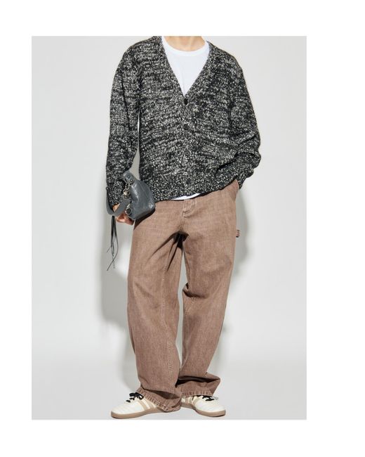 Officine Generale Gray Buttoned Cardigan for men