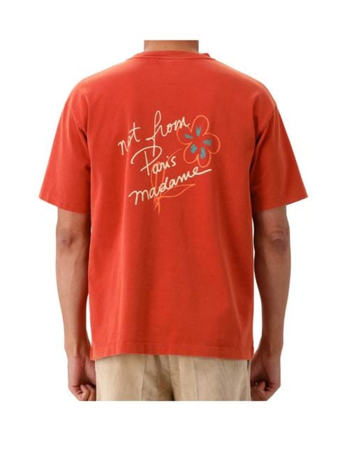 Drole de Monsieur Red Drôle De Monsieur Esquisse Slogan T-Shirt for men