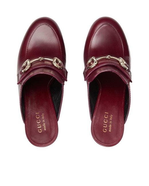 Gucci Purple Platform Mule With Horsebit