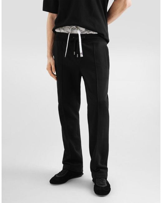 Dolce & Gabbana Black Jersey Jogging Trousers for men