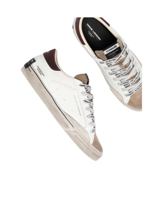 Crime London White Distressed 2.0 Mulberry for men