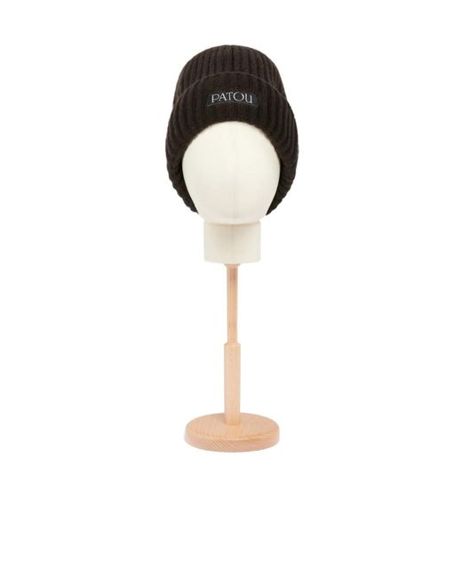 Patou White Wool And Cashmere Blend Knitted Hat