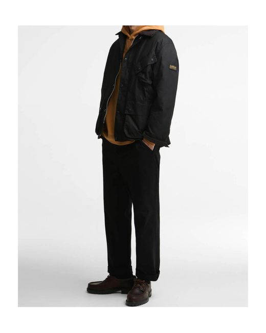 Barbour Black Brake Line Waxed Jacket for men