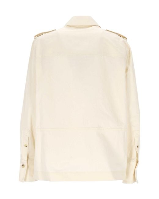 Joseph Natural Button-Down Oversized Top