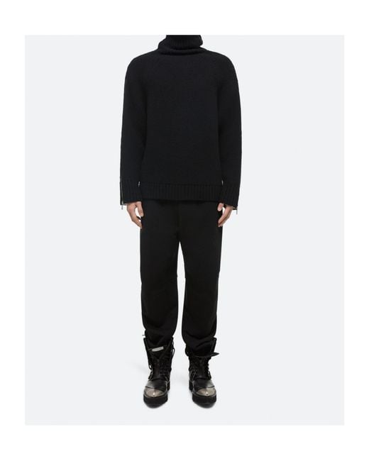 Helmut Lang Black Suitcase Turtleneck Oversized Jumper for men