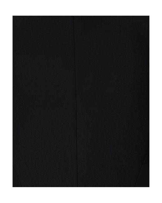 Alaïa Black Alaa Double-Breasted Fitted Waist Blazer