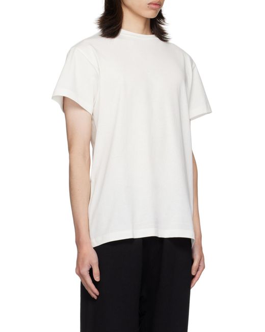 Jil Sander Blue Logo Patch Crewneck Pack Of Three T-Shirt for men