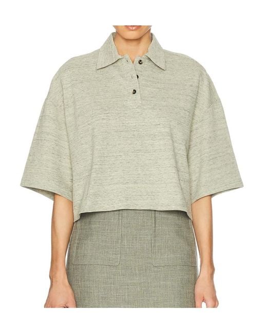 Bottega Veneta Natural Polo Shirt With Lapel Short Sleeve