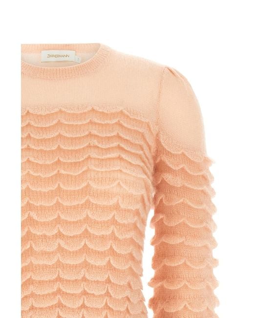 Zimmermann Multicolor Hypnotic Scallop Crewneck Jumper