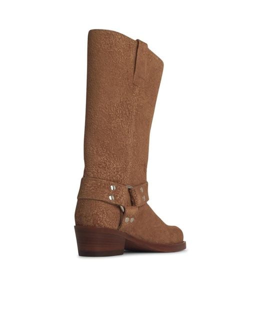 Paris Texas Brown Square Toe Boots