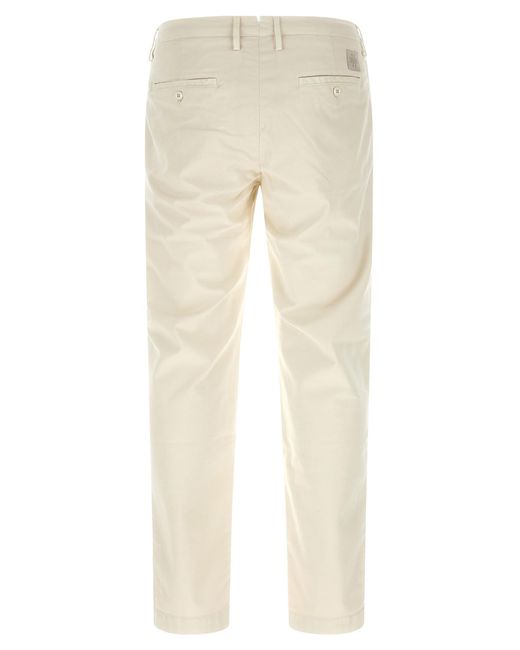 Jacob Cohen Natural Logo Plaque Straight-Leg Trousers for men