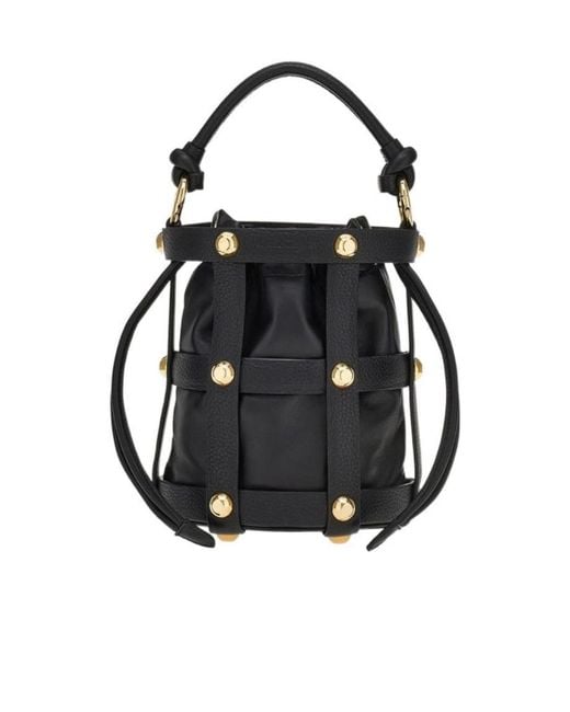 Ferragamo Black Cage Bucket Bag