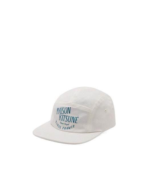 Maison Kitsuné White Logo Hat for men