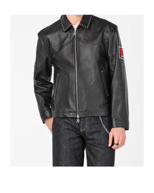 Represent Black X Iron Maiden Trooper Leather Jacket for men