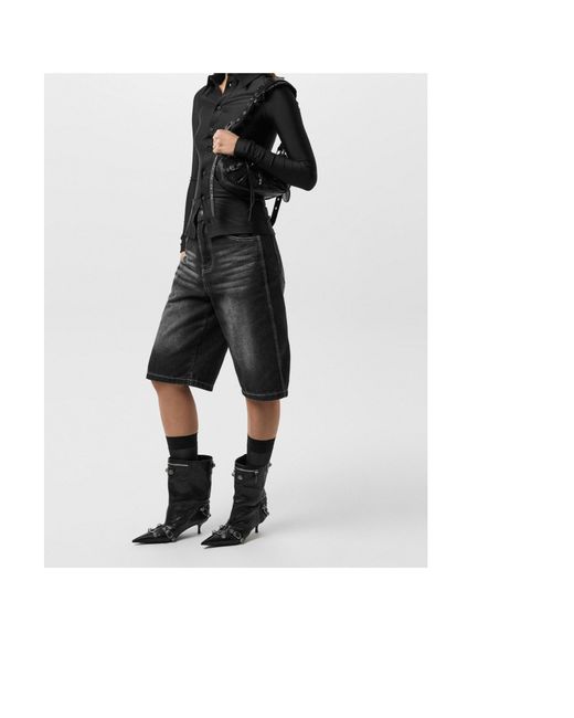 Balenciaga Black Pointed-Toe Ankle Boots