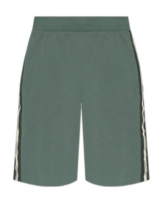 EA7 Green Logo Detailed Track Shorts for men