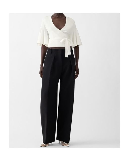 Jacquemus White Tied-Waist Detailed Top