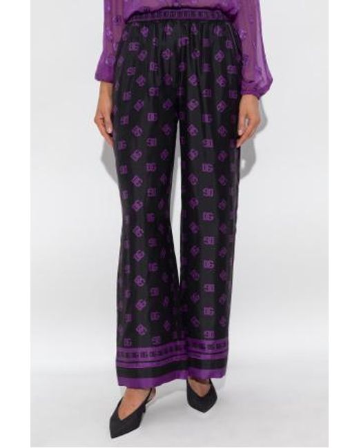 Dolce & Gabbana Blue Wide Trousers