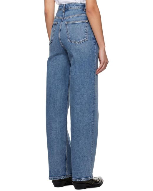 Ganni Blue Andi Straight Leg Jeans