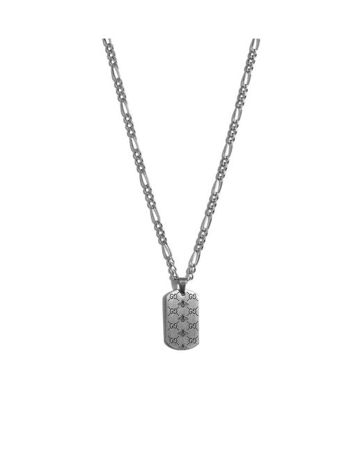 Gucci Metallic Logo Pendant Necklace for men