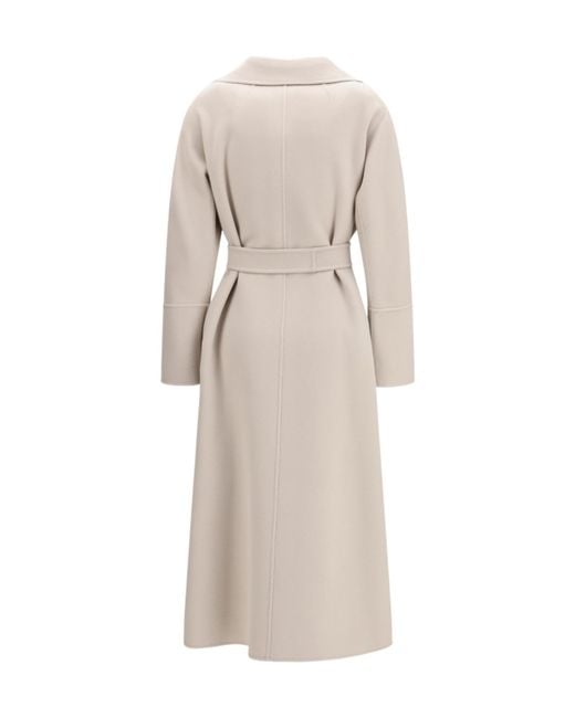 Max Mara White 'S Elisa Belted Coat