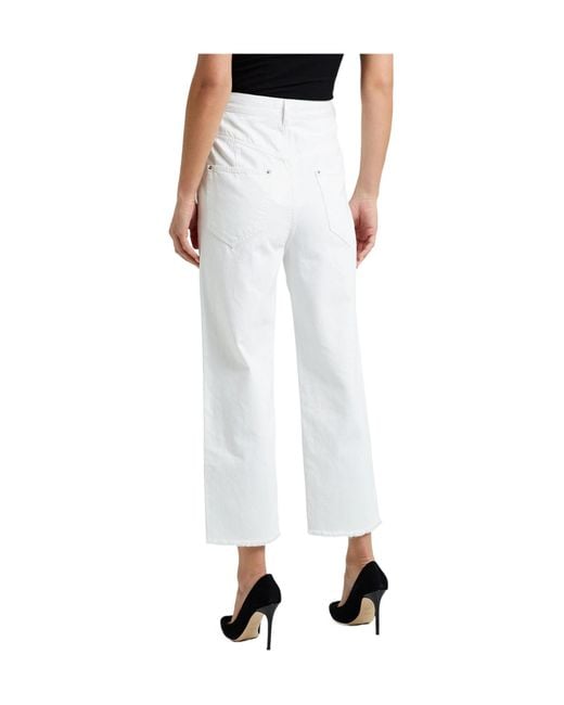 Isabel Marant White High-Waisted Straight-Leg Jeans