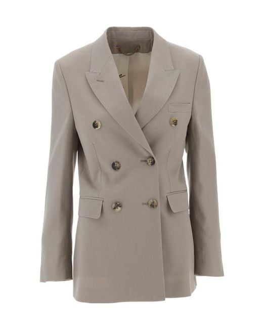 Golden Goose Deluxe Brand Gray Double-Breasted Blazer