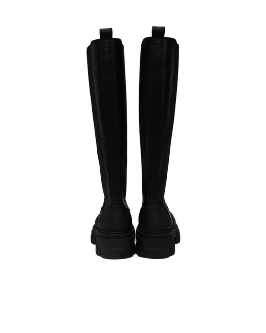 Ganni Black Cleated Boots