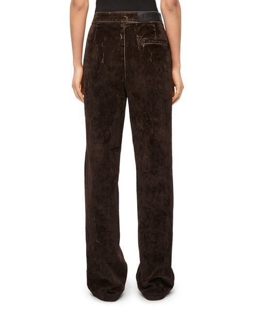 Loewe Brown Mid-Rise Straight-Leg Trousers