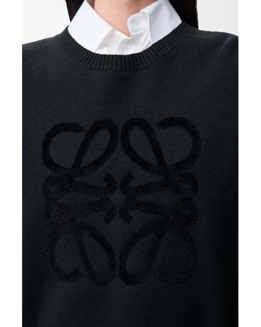 Loewe Black Anagram Crewneck Jumper