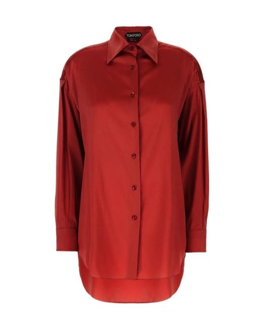 Tom Ford Red Long Sleeve Shirt