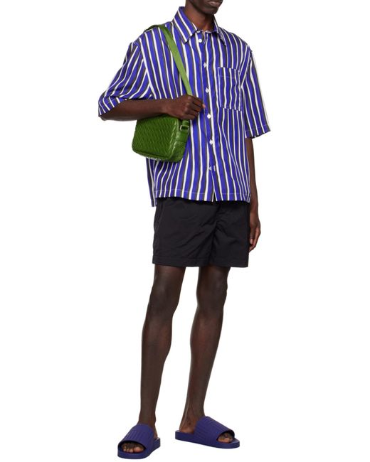 Bottega Veneta Blue Stripe Printed Shirt for men