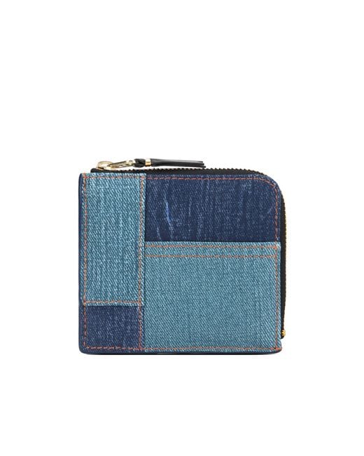 Comme des Garçons Blue Compact Zip-Around Wallet for men