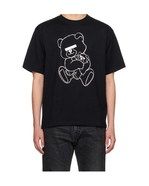 Undercover Black Crew Neck Short-Sleeved T-Shirt for men