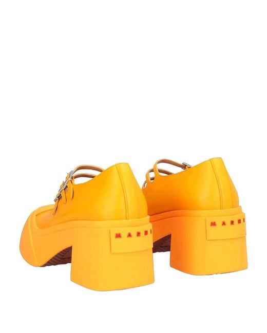 Marni Yellow Round-Toe High Heels