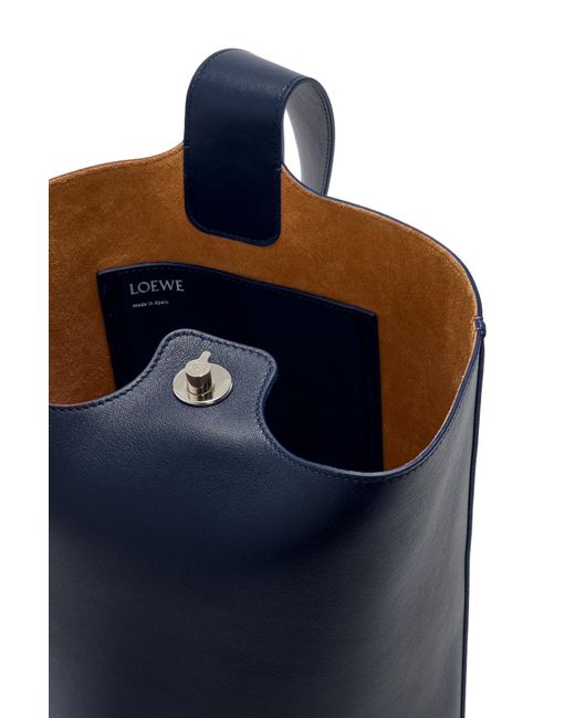Loewe Blue Medium Pebble Bucket Bag