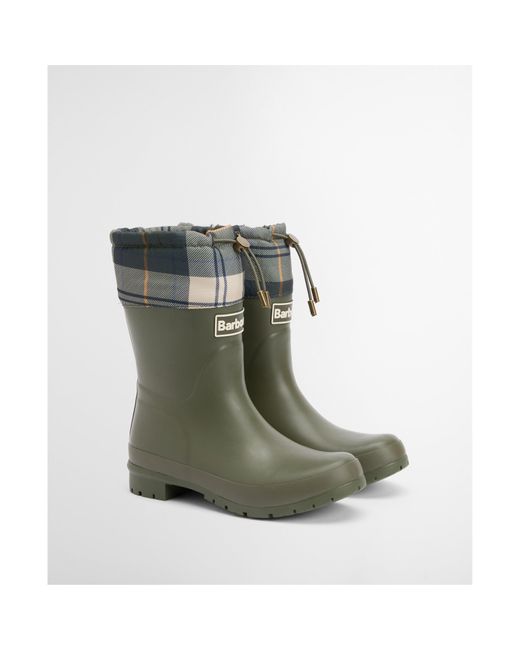 Barbour Green Mowbray Mid Mid-Height Waterproof Wellies