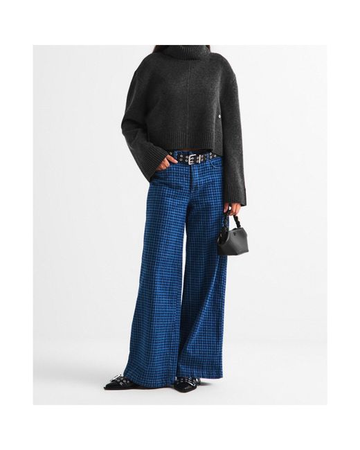 Ganni Black Slim-Fit High-Neck Knit Sweater