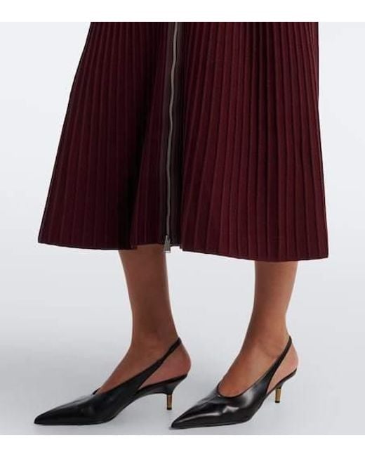 Jonathan Simkhai Purple Ismelle Belted Ribbed-Knit Shirt Dress