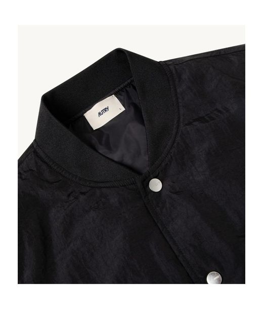 Autry Black Stand-Collar Padded Gilet for men
