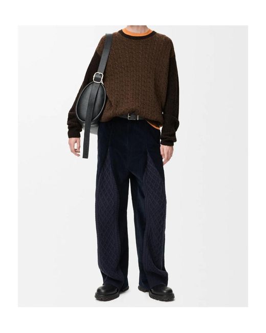 Loewe Brown Crew-Neck Sweater for men