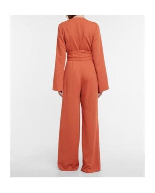 Galvan Orange Marina Belted Jumpsuit